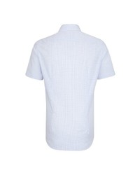 hellblaues Kurzarmhemd mit Vichy-Muster von Seidensticker