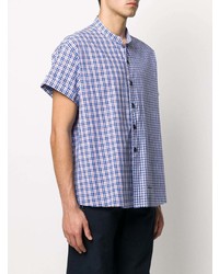 hellblaues Kurzarmhemd mit Vichy-Muster von Paul & Shark