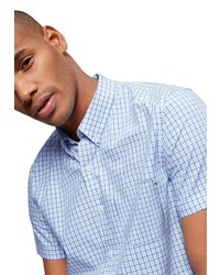 hellblaues Kurzarmhemd mit Vichy-Muster von Timberland
