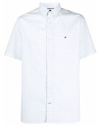 hellblaues Kurzarmhemd mit Vichy-Muster von Tommy Hilfiger