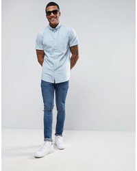 hellblaues Kurzarmhemd von Jack and Jones