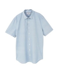hellblaues Kurzarmhemd von Mango