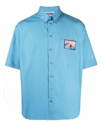 hellblaues Kurzarmhemd von Moschino