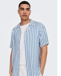 hellblaues Kurzarmhemd von ONLY & SONS