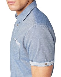 hellblaues Kurzarmhemd von Tom Tailor