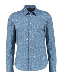 hellblaues Langarmhemd mit Blumenmuster von Paul Smith