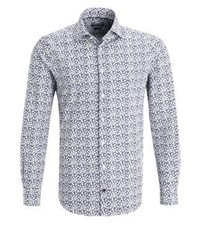 hellblaues Langarmhemd mit Blumenmuster von Tommy Hilfiger