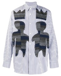 hellblaues Langarmhemd mit Flicken von Comme Des Garcons SHIRT