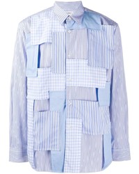 hellblaues Langarmhemd mit Flicken von Comme Des Garcons SHIRT