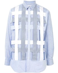 hellblaues Langarmhemd mit Flicken von Comme Des Garcons SHIRT