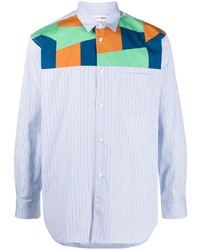 hellblaues Langarmhemd mit Flicken von Comme Des Garcons SHIRT