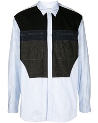 hellblaues Langarmhemd mit Flicken von Comme Des Garcons SHIRT