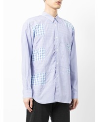 hellblaues Langarmhemd mit Flicken von Comme Des Garcons SHIRT