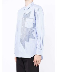 hellblaues Langarmhemd mit Flicken von Comme Des Garcons SHIRT