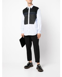 hellblaues Langarmhemd mit Flicken von Comme Des Garcons SHIRT