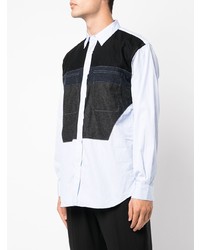 hellblaues Langarmhemd mit Flicken von Comme Des Garcons SHIRT