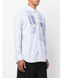 hellblaues Langarmhemd mit Flicken von Comme Des Garcons SHIRT