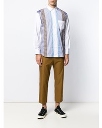 hellblaues Langarmhemd mit Flicken von Comme Des Garcons SHIRT