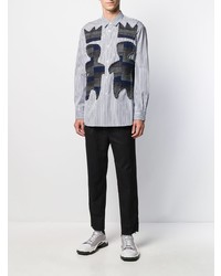 hellblaues Langarmhemd mit Flicken von Comme Des Garcons SHIRT