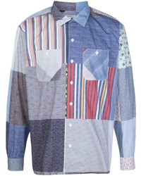 hellblaues Langarmhemd mit Flicken von Engineered Garments