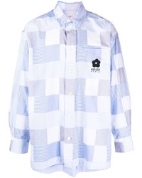 hellblaues Langarmhemd mit Flicken von Kenzo