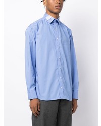 hellblaues Langarmhemd mit Flicken von Kolor