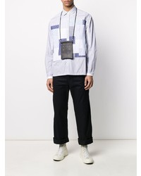 hellblaues Langarmhemd mit Flicken von Junya Watanabe MAN