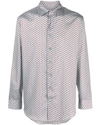 hellblaues Langarmhemd mit geometrischem Muster von Etro