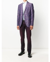 hellblaues Langarmhemd mit geometrischem Muster von Etro