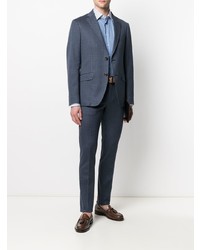 hellblaues Langarmhemd mit geometrischem Muster von Etro