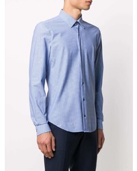 hellblaues Langarmhemd mit geometrischem Muster von Paul Smith