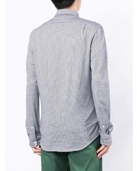 hellblaues Langarmhemd mit Hahnentritt-Muster von Polo Ralph Lauren