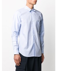 hellblaues Langarmhemd mit Karomuster von Comme Des Garcons SHIRT