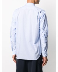 hellblaues Langarmhemd mit Karomuster von Comme Des Garcons SHIRT