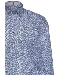 hellblaues Langarmhemd mit Paisley-Muster von Bugatti