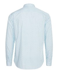 hellblaues Langarmhemd mit Paisley-Muster von CASUAL FRIDAY
