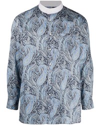 hellblaues Langarmhemd mit Paisley-Muster von MACKINTOSH