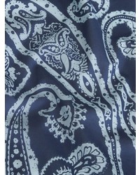 hellblaues Langarmhemd mit Paisley-Muster von Etro