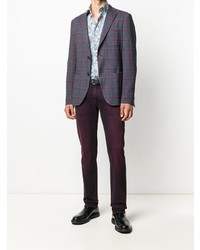 hellblaues Langarmhemd mit Paisley-Muster von Etro