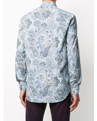 hellblaues Langarmhemd mit Paisley-Muster von Etro