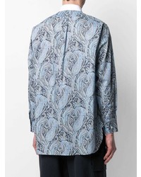 hellblaues Langarmhemd mit Paisley-Muster von MACKINTOSH