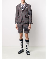 hellblaues Langarmhemd mit Schottenmuster von Thom Browne