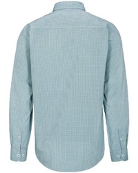 hellblaues Langarmhemd mit Vichy-Muster von BASEFIELD
