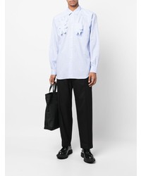 hellblaues Langarmhemd mit Vichy-Muster von Comme Des Garcons SHIRT