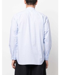 hellblaues Langarmhemd mit Vichy-Muster von Comme Des Garcons SHIRT