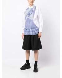 hellblaues Langarmhemd mit Vichy-Muster von Comme Des Garcons SHIRT