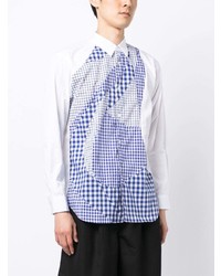 hellblaues Langarmhemd mit Vichy-Muster von Comme Des Garcons SHIRT