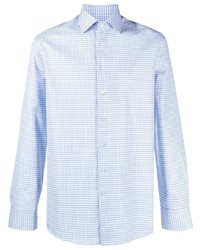 hellblaues Langarmhemd mit Vichy-Muster von Etro