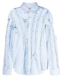 hellblaues Langarmhemd mit Vichy-Muster von Martine Rose