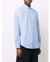 hellblaues Langarmhemd mit Vichy-Muster von Polo Ralph Lauren